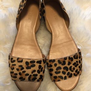 J.Crew Calf Hair Leopard sandals